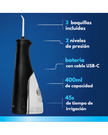 Irrigador Plus Inalámbrico WF-26 Negro